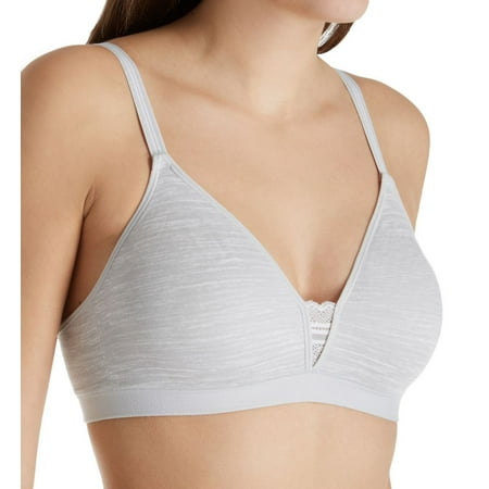 

Hanes Ultimate Comfort Flex Fit Women s Wireless T-Shirt Bra Convertible Sterling Grey Heather Print S