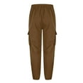 thumbnail image 3 of Men's Cargo Pants Straight Leg Solid Color with Multiple Pockets for Outdoor andness,Sweatpants for Men, 3 of 8