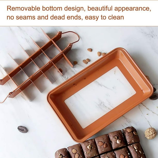 Brownie baking pan cake pan Brownie with dividers and a lifting