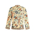 thumbnail image 4 of LilyLLL Womens Flared Bell Long Sleeve Boho Floral Print Casual Blouse Shirt Tops, 4 of 4