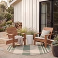thumbnail image 3 of Safavieh Courtyard Benjamin Plaid Indoor/Outdoor Area Rug, Green/Beige, 2'7" x 2'7" Round, 3 of 12