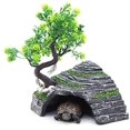 thumbnail image 1 of Cuevas para escondites de reptiles, rampa para tortugas, plataforma para tomar el sol, decoración (M), 1 of 4