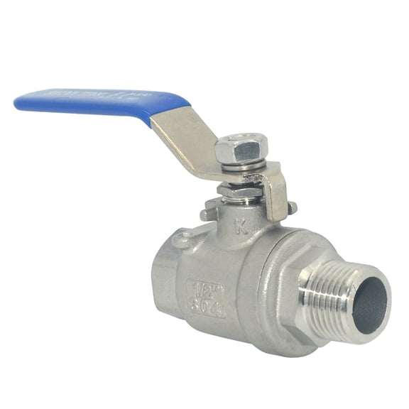 DAN SPEED 1/2" inch Full Port Ball Valve Male x Female S304 Stainless Steel Heavy Duty for Water, Oil, and Gas,1000WOG