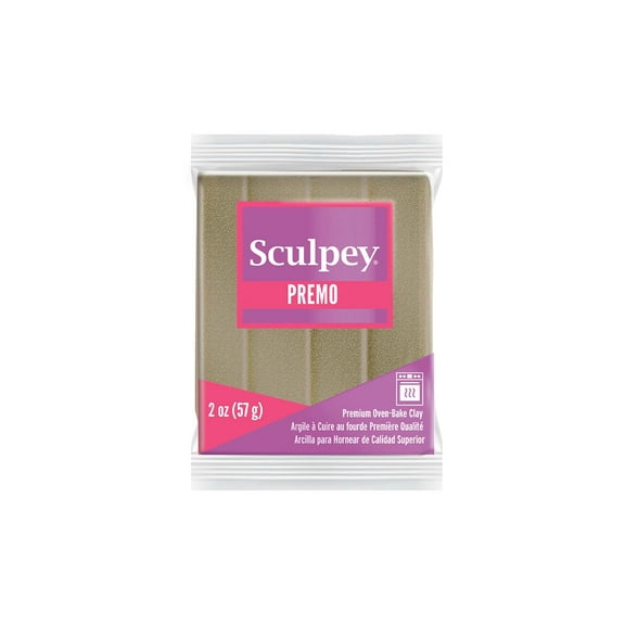 Sculpey Premo Premium Oven-Bake Clay 2oz-Yellow Gold Glitter