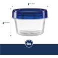 thumbnail image 4 of ELEGANTE DISPOSABLES - Contenedores de almacenamiento de alimentos con tapa atornillada azul reutilizable, apilable, hermético, paquete de recipientes de 10, 4 of 4