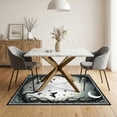 thumbnail image 3 of ODIKA 5'x7' Washable Area Rug Non-Slip, Chair-Friendly Gothic Snake Moth Mystic Witchy Vine Border Whimsical Witch Themed for Dining Room, Under Table, Home Office, 3 of 7