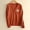 Orange, variant on Women's Spring Sweater Cardigan-neck Long Sleeve Plus Size Cardigan Knitted Outer