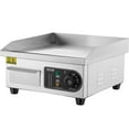 thumbnail image 5 of VEVOR Commercial Electric Griddle,1700W Countertop Flat Top Grill,122℉-572 ℉ Adjustable Temp,14.17 x 11.81 x 0.39in Stainless Steel Griddle Grill with 2 Shovels and 2 Brushes for Home or Restaurant, 5 of 9