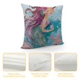 thumbnail image 4 of Mermaid Pillow Covers Case Lovely Throw Pillowcase Double-Sided Plush Pillowcase Decorative Square Cushion Cover for Sofa Bedroom Home Decor, 4 of 5