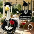 thumbnail image 3 of Complete Festival Decoration Set for Large White Goose Statues, Delicate Matching Costume Accessories and Artistic Sculpture Ornaments, Seasonal Outdoor Decor for Courtyard Lawn, Porch Display, O, 3 of 5