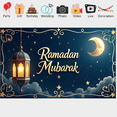 thumbnail image 5 of Ramadan Mubarak Eid Moon Lantern Decorative Banner Party Supplies Backdrop Islamic Celebration Event Decoration Photography Props, 5 of 7