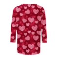 thumbnail image 5 of CFLVAEK Valentine's Day Shirts Women Cute Love Heart Graphic T Shirts Plus Size 3/4 Sleeve Tshirts Comfy Crew Neck Tunic Tops L, 5 of 5