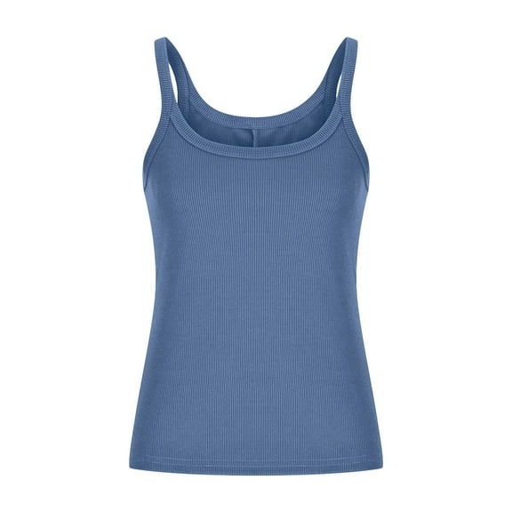 Women's Sleeveless Tank Top U Neck Tight Camisole Shirt Fitting Ribbed Plus-size Everyday Outfits 2026