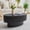 Black, variant on Modern Oval Coffee Table with Hidden Storage & Lift Top, 31.5 Inch Fluted Drum Design Center Table, Solid Wood Veneer Accent Tea Table for Small Space Living Room Apartment (Black)