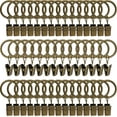 thumbnail image 1 of SURJDE 44 Pack Metal Curtain Rings with Clips, Curtain Hangers Clips, Drapery Clips with Rings, Drapes Rings 1 in Interior Diameter, Fits Diameter 5/8 in Curtain Rod, Vintage Bronze, 1 of 7