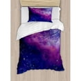 thumbnail image 3 of Ambesonne Outer Space Spiritual Dim Star Clusters Milky Circle Back with Solar System Elements Duvet Cover Set, 3 of 3