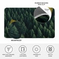 thumbnail image 4 of Green Forest Doormat Outdoor Entrance 18"x30", Modern Pine Trees Mysterious Art Absorb Moisture Dirt Door Mats, Non-Slip Rubber Backing Floor Mats Indoor, Low-Profile Front Door Rugs, 4 of 9