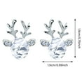 thumbnail image 2 of Large Flower Stud Earrings Floral Earrings for Women Double Piercing Elegant Jewelry, 2 of 5