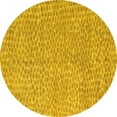 thumbnail image 1 of Ahgly Company Indoor Round Abstract Yellow Modern Area Rugs, 4' Round, 1 of 4
