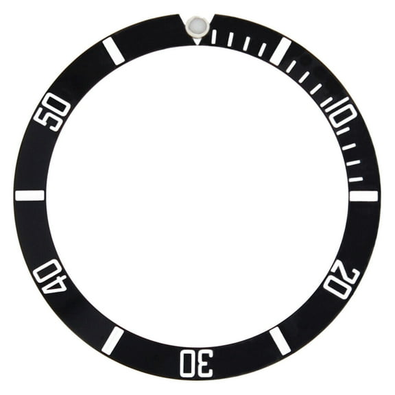 BEZEL INSERT FOR SEIKO SKX031 SKX033 J K 7S26-0040 - 100M WATCH BLACK