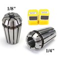 thumbnail image 1 of 2pcs ER11 1/4" + 1/8" Inch Spring Collet Set Kit For CNC Milling Lathe Tool, 1 of 12