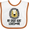 thumbnail image 3 of Inktastic My Great Aunt Loves Me Nephew Lion Boys Baby Bib, 3 of 4