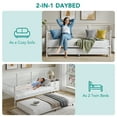 thumbnail image 5 of M optimized Twin Size Metal Daybed with Trundle, Premium Steel Slat Support, Space Saving Trundle Sofa Bed for Living Room, Bedroom and Guest Room, 5 of 8