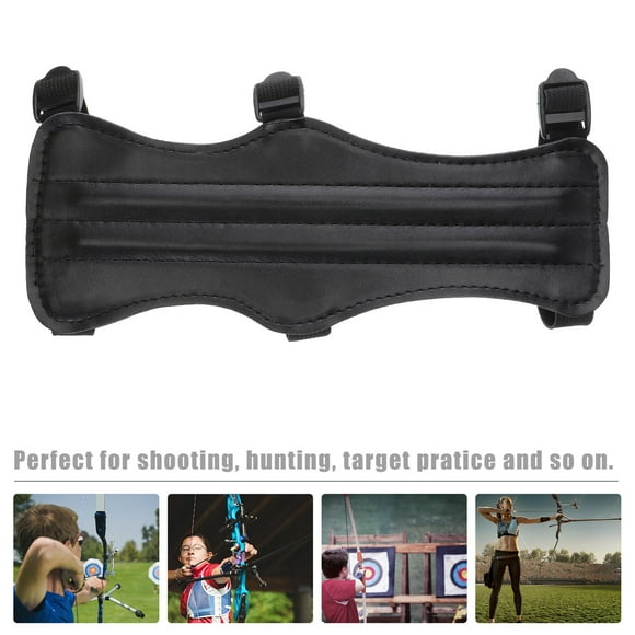 COOPHYA 1Pcs Protège-Bras Réglables pour Tir à l'Arc Extérieur Noir