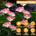 thumbnail image 4 of EIMELI Solar Stake Light 600mAh IP44 Waterproof Hydrangea Garden Stake Light with 3 Heads Auto On/Off Landscape Decor Light for Garden Lawn Patio Blue, 4 of 8