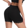 thumbnail image 6 of Soyumi Lace Slip Shorts for Under Dresses Women, Smooth Anti-Chafing Boyshorts Seamless Underwear Safety Shorts Boyshorts Lace Slip Shorts for Women, Black, 6 of 7