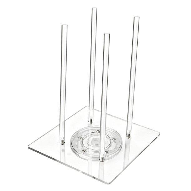 Soporte giratorio para Base giratoria Durabilidad Fácil de instalar Soporte transparente para exhibir Ideal para bodas, cumpleaños y