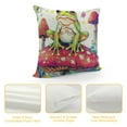 thumbnail image 4 of Creowell  Frog Print Pillow Case Cushion Cover Kids Decor Throw Pillow Cover Mushrooms Decorative Throw Pillowcase forBotanica Cute Mushroom Decor Beige Red Cushion Case, 4 of 5