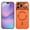Orange, variant on ELEHOLD Rugged Magnetic Case For iPhone 17 Pro Max, Magnetic Wireless Charging, Shockproof PC+TPU Carbon Fiber Texture Non-Slip Cover , Silver