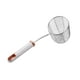 thumbnail image 4 of Colador de malla para utensilios de cocina, colador de alimentos profesional para colgar mango blanco, 4 of 9