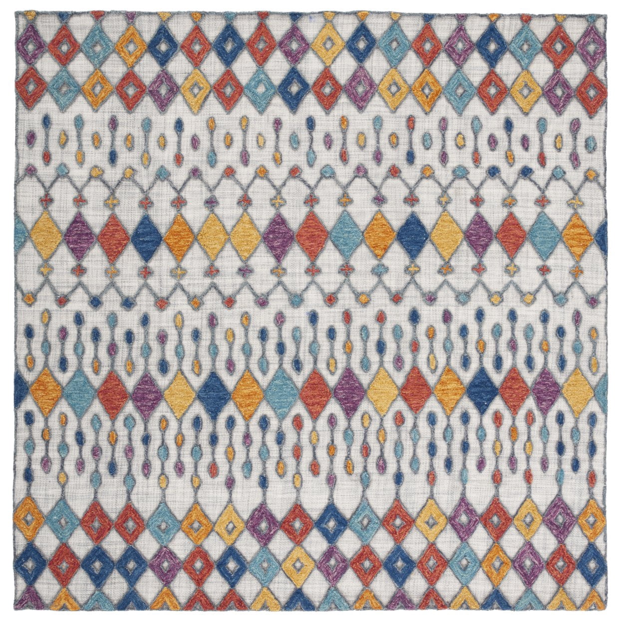 SAFAVIEH Aspen Winfred Geometric Area Rug, Light Grey/Blue, 3' x 5'