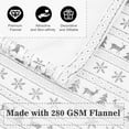 thumbnail image 3 of Christmas Throw Blankets, Soft White Winter Fleece Blanket Throw, Xmas Snowflake Deer Comfort Flannel Blanket for Couch Sofa Silver Warm Fuzzy Flannel Blanket, 50'''' x 60'''' Christmas Decorations, 3 of 7