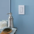 thumbnail image 2 of Placa de Pared Lutron Claro 1 Módulo Sin Tornillos Blanca Paquete de 12, 2 of 4