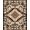 Brown Black Tan, Pattern 2, variant on Design&I 8'x10' Washable Area Rug Round Tapete Abstract Geometric Circle Weathered Distressed Southwestern for Living Room, Family Extra Large Skid-Resistant Low Profile