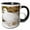 Black/White, variant on 3drose, Rock Ptarmigan, Churchill Wildlife Area, Churchill, Mb, Canada., 11oz Two-tone Red Mug