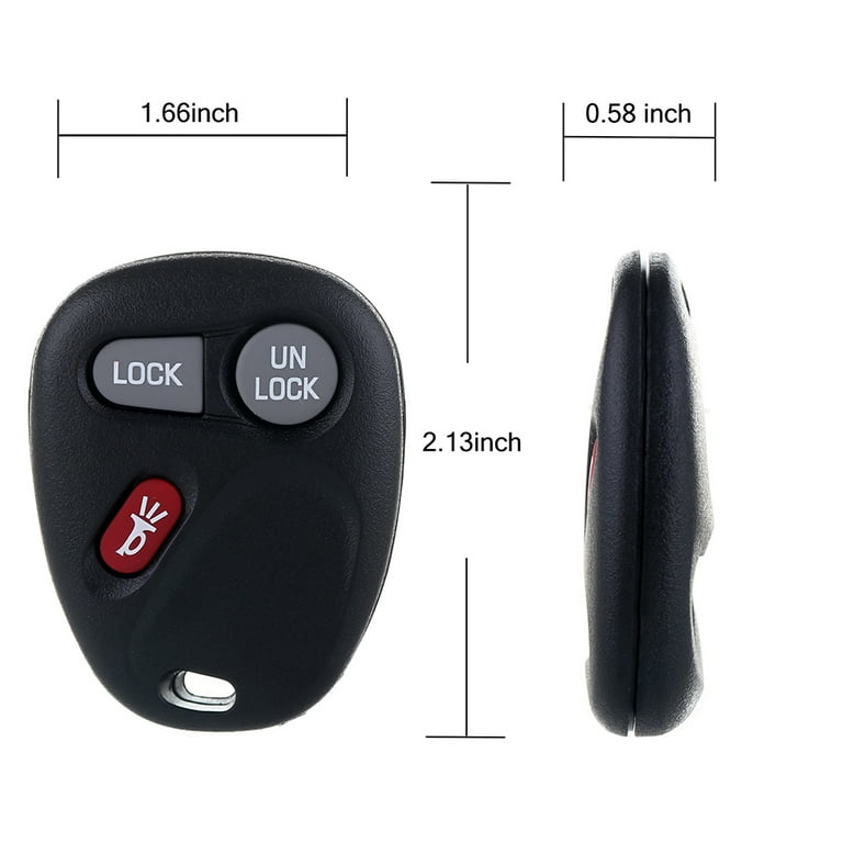 2 Replacement Key Fobs For Chevrolet Suburban 1500/2500 (2007-2010) – Self-Programmable Remote – KeylessKing Brand