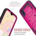 thumbnail image 3 of for Samsung Galaxy A01 015 Case Phone Case Dual Layer Full-Body Rugged Clear Back Case Drop Resistant Shockproof Case with Built In Screen Protector (Pink), 3 of 6