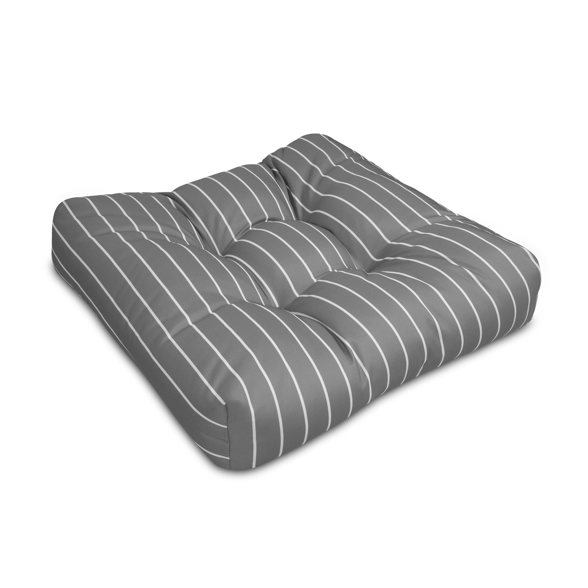 Classic Accessories Patio Seat Cushion, 2 Pack, Moon Mist, Stripe, 19"W