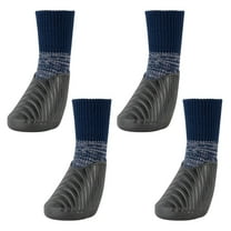 Dog Shoes, Waterproof Anti-Slip Dog Boots and Paw Protectors for Hiking/Walking/Outdoor/Floor, Breathable and Reflective Dog Socks for Small Medium Large Dogs Gray Dark Blue XL