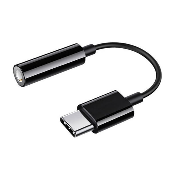 El adaptador de auriculares tipo C de 3,5 mm es adecuado para el adaptador de audio tipo C con control por cable para escuchar música de Huawei y Xiaomi
