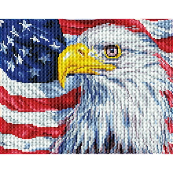 DIAMOND DOTZ® Bald Eagle & Flag Special Edition Diamond Painting Kit