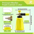 thumbnail image 2 of Foam Cannon, Wide Neck Snow Foam Lance with Replacement Adapter for Portland Husky and Ryobi Pressure Washer, Heavy Duty Power Washer Foam Blaster with 1/4 Inch Quick Connector, 5 Nozzle Tips, 2 of 6