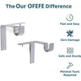 thumbnail image 7 of Single Curtain Rod Brackets – No Drill, No Damage – Perfect Curtains Every Time – 1” Silver,2 PCS, 7 of 7
