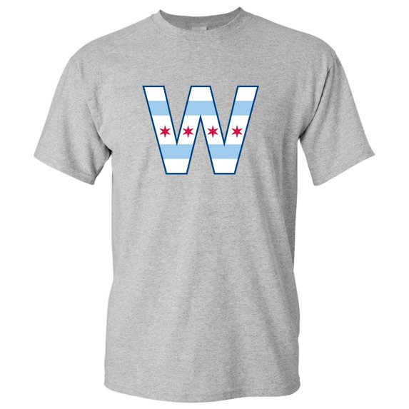 UGP Campus Apparel City of Chicago Flag W Mens T-Shirt - Small - Sport Grey