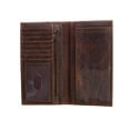 thumbnail image 3 of CTM Hunter Leather Distressed Checkbook Cover Wallet, 3 of 4