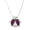 Purple, variant on Ladybug Pendant Necklace Rhinestone Crystal Rhodium Plated 17 Inch Snake Chain J0314